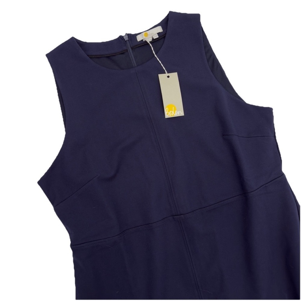 NWT Boden Blue Mini Shift Dress Sleeveless Crew Neck Size 22